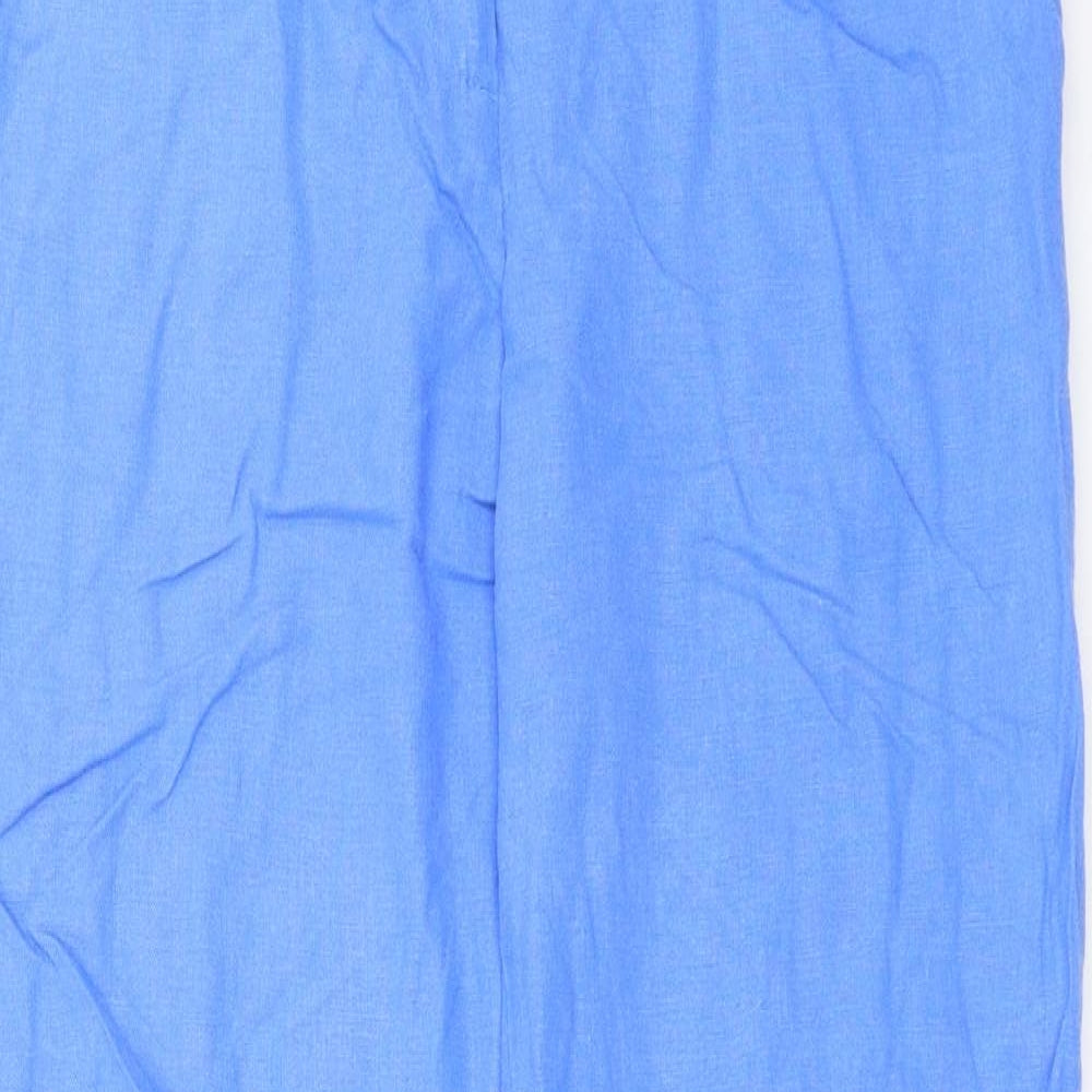 Marks and Spencer Womens Blue   Trousers  Size 10 L26 in - tapered peg trousers