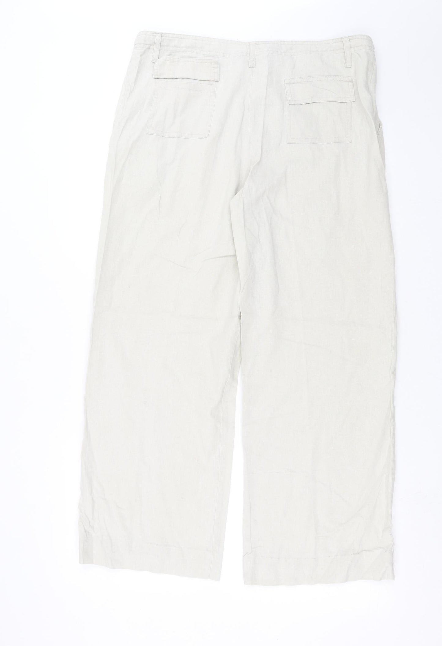 Mia Moda Womens Beige   Trousers  Size 16 L27 in