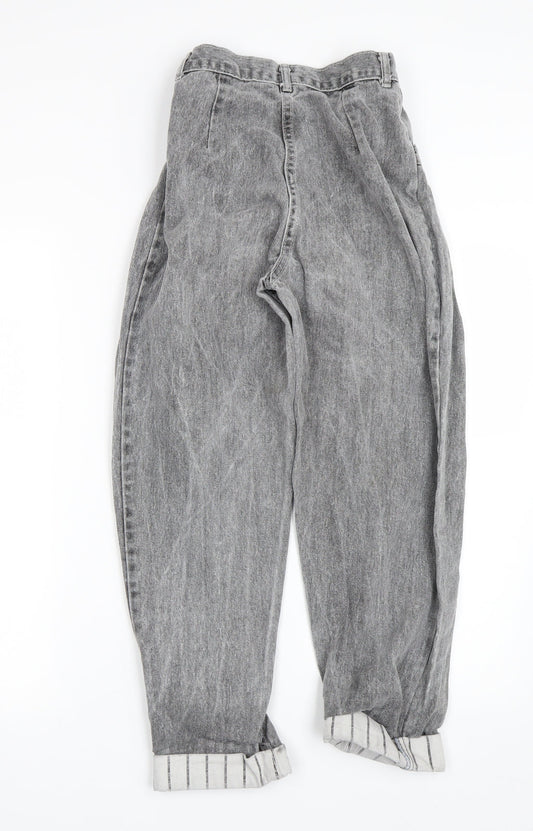 Preworn Womens Grey  Denim Straight Jeans Size 4 L24 in