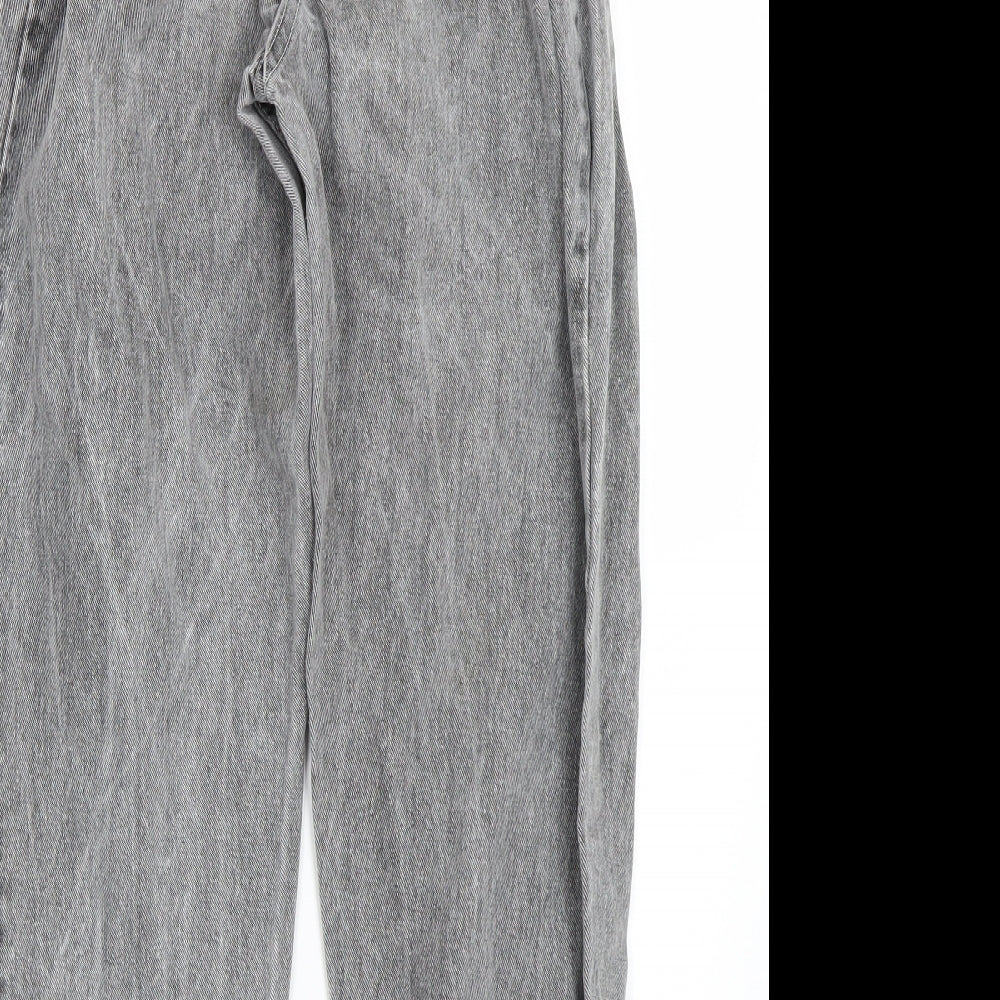 Preworn Womens Grey  Denim Straight Jeans Size 4 L24 in