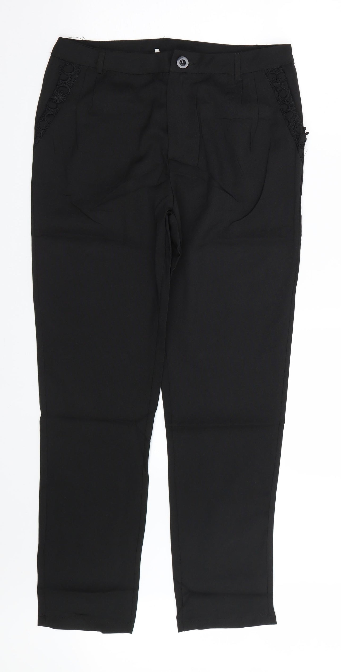 Preworn Womens Black   Trousers  Size XL L28 in