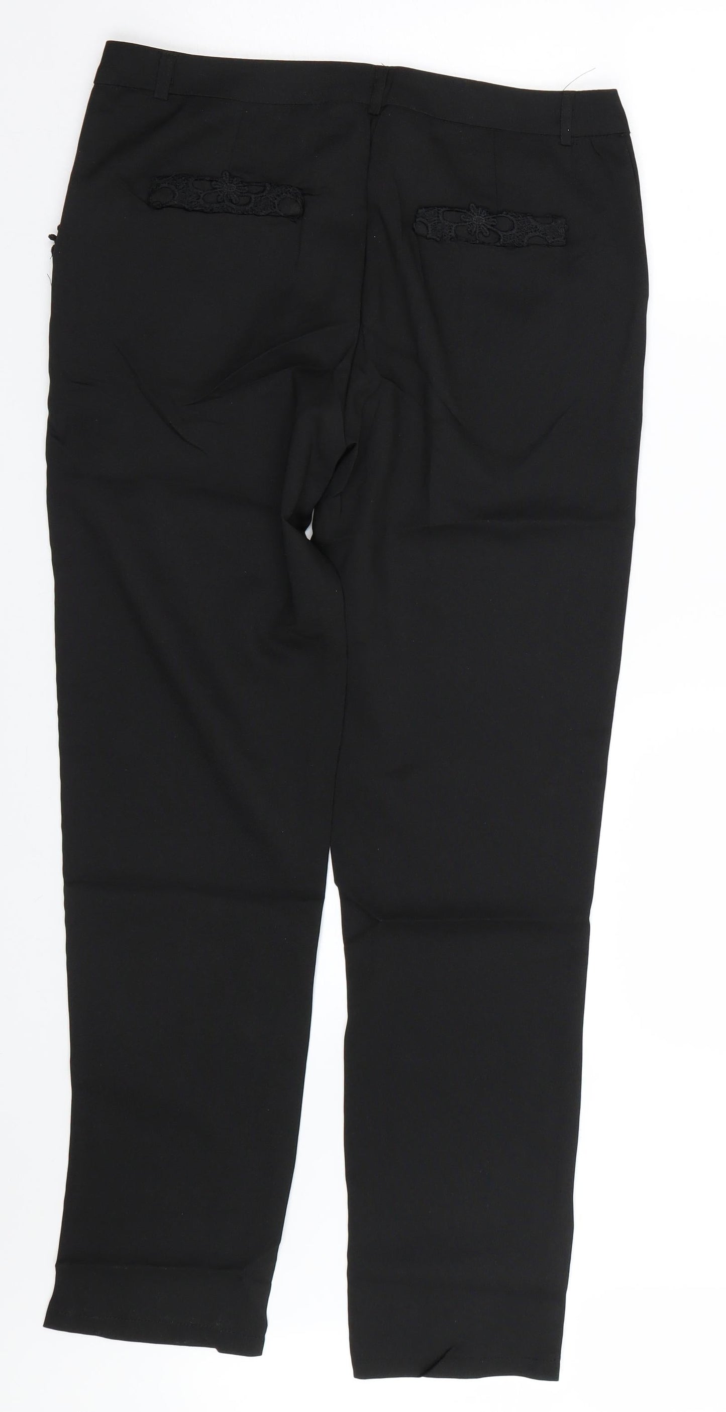 Preworn Womens Black   Trousers  Size XL L28 in