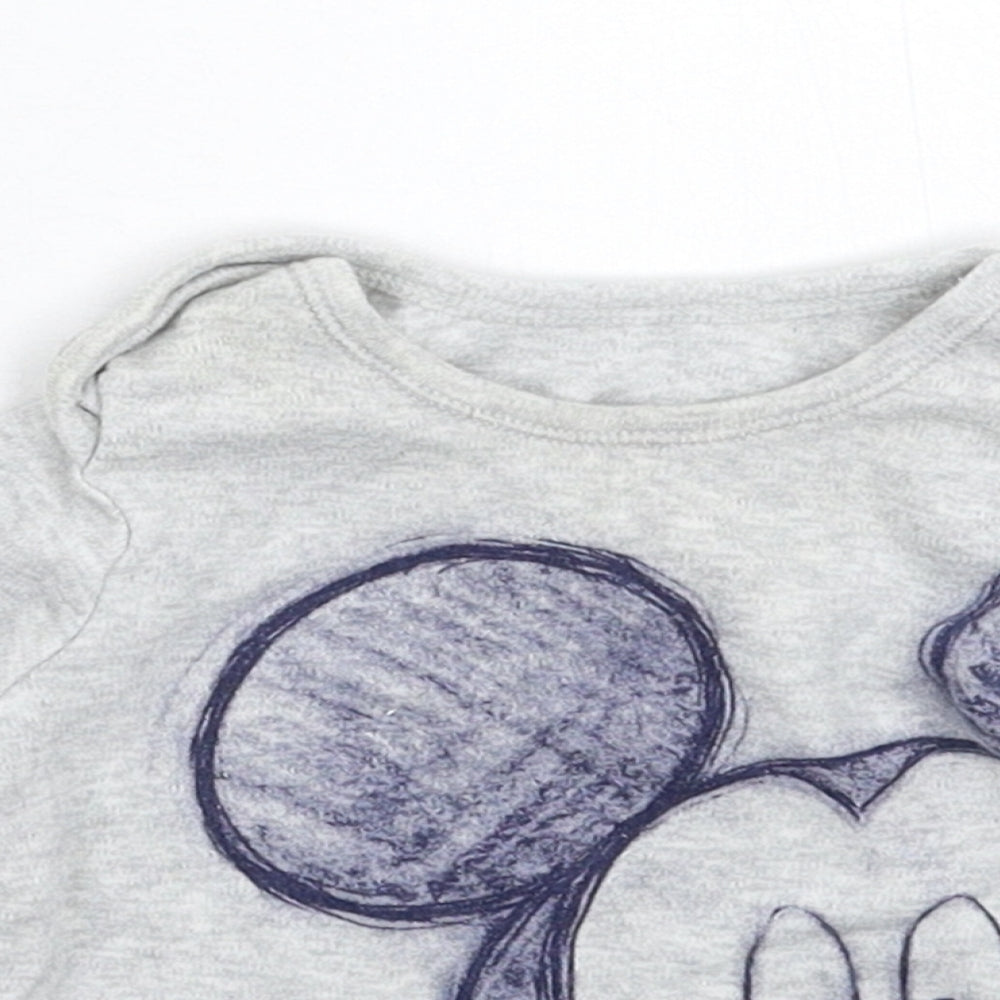 George Baby Grey   Basic T-Shirt Size 3-6 Months  - Disney