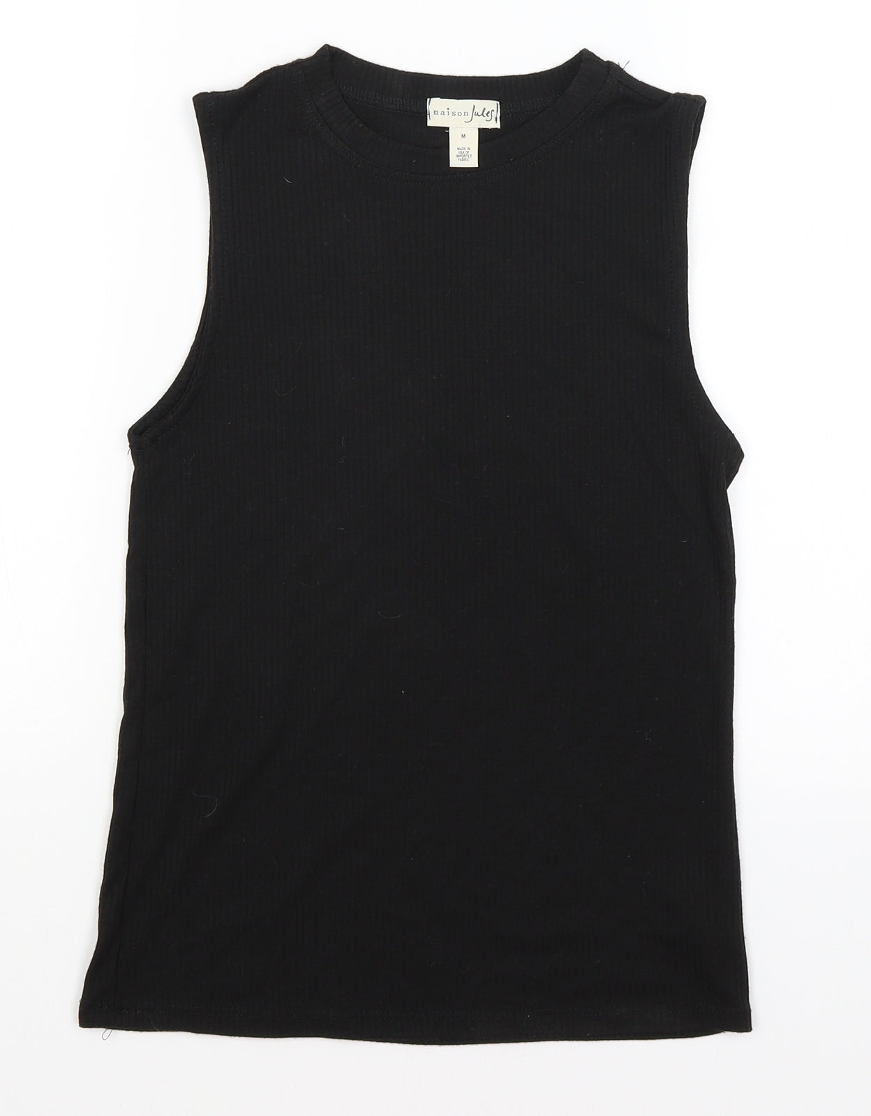 Maison Jules Womens Black   Basic Tank Size M