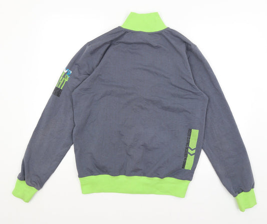 Cromns Mens Grey   Full Zip Jumper Size M