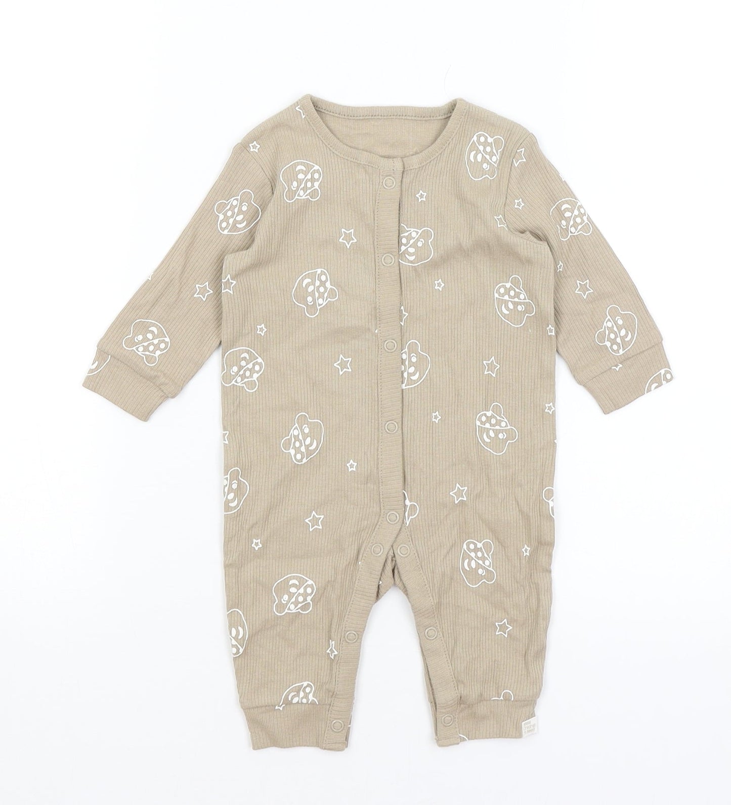George Baby Brown   Babygrow One-Piece Size 0-3 Months  - Pudsey