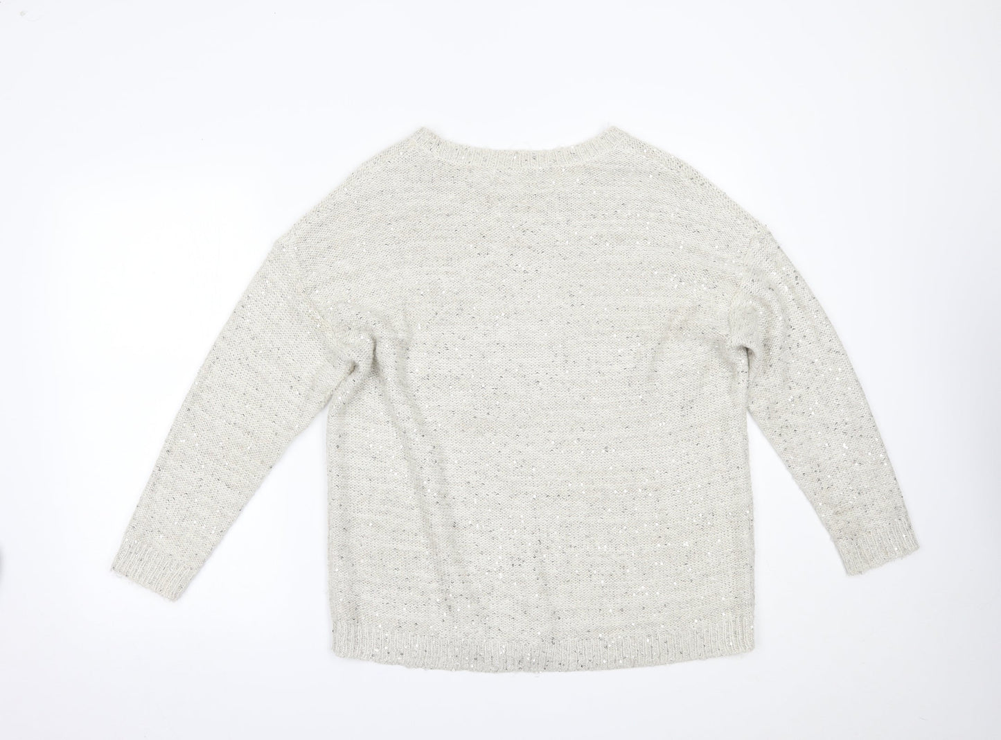 Marks and Spencer Womens Ivory   Pullover Jumper Size 14