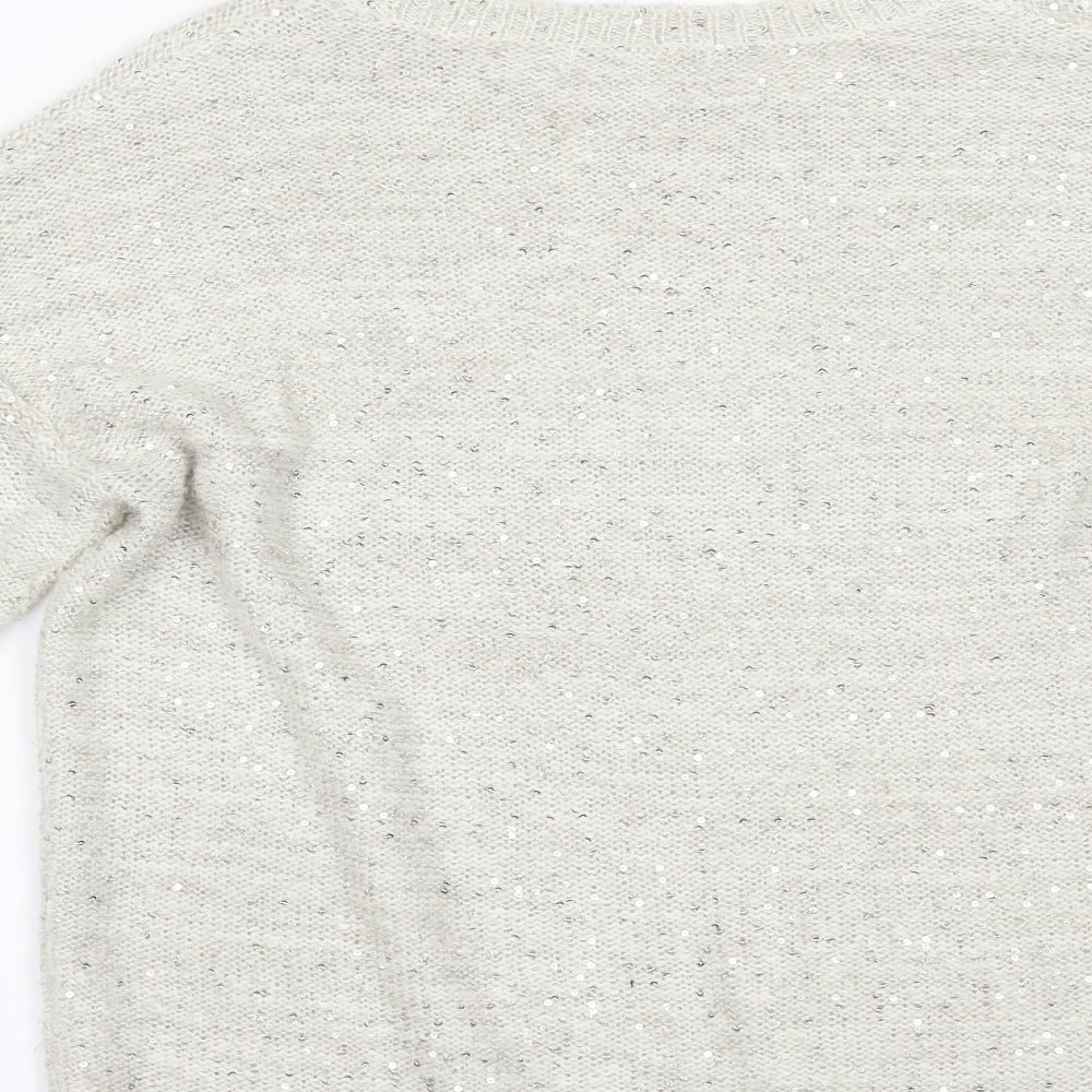 Marks and Spencer Womens Ivory   Pullover Jumper Size 14