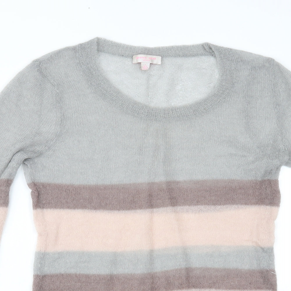 Gharani Strok Womens Multicoloured Striped  Pullover Jumper Size L