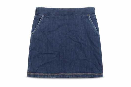 Lands' End Girls Blue  Denim A-Line Skirt Size 11 Years