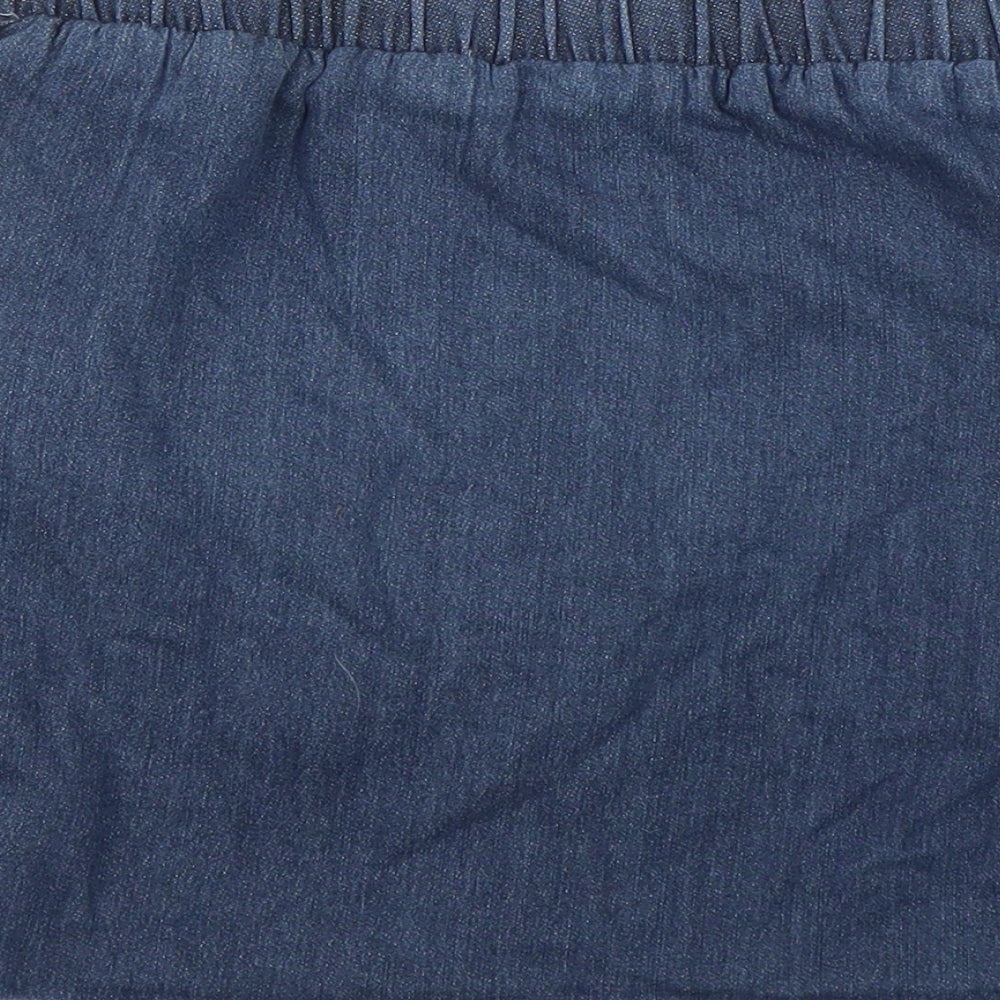 Lands' End Girls Blue  Denim A-Line Skirt Size 11 Years