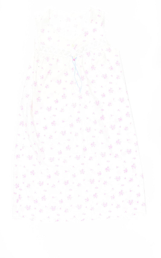 Marks and Spencer Womens White Floral  Top Dress Size 14