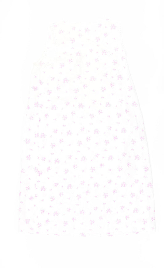 Marks and Spencer Womens White Floral  Top Dress Size 14