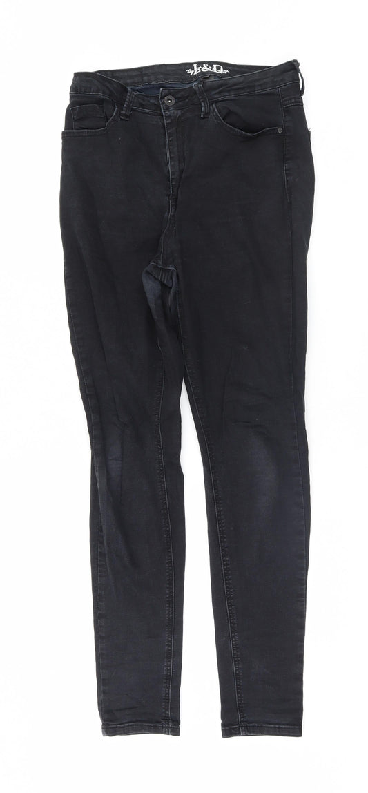 l&d Womens Black   Mom Jeans Size 38 L30 in