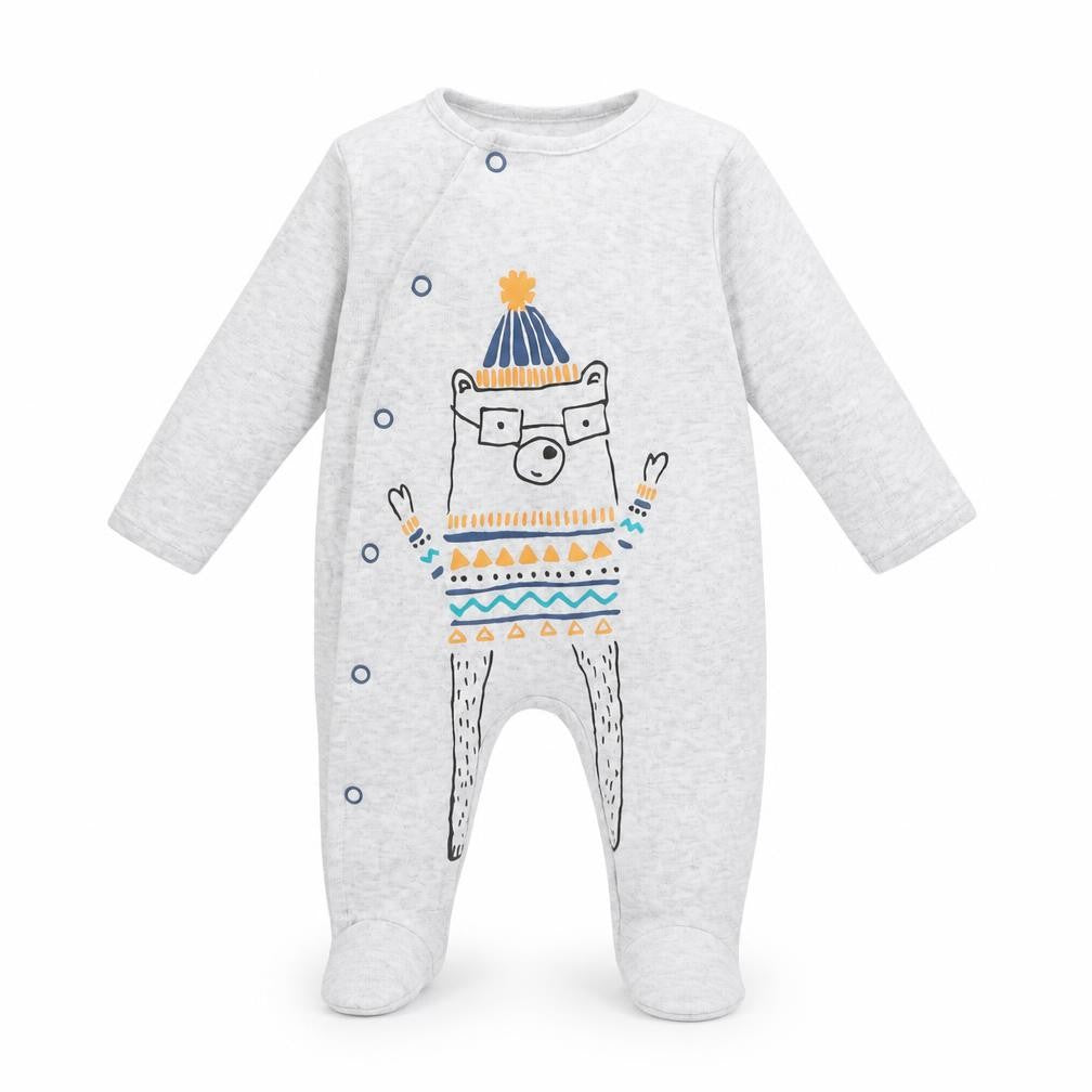Marks and Spencer Baby Grey Geometric  Babygrow One-Piece Size 0-3 Months