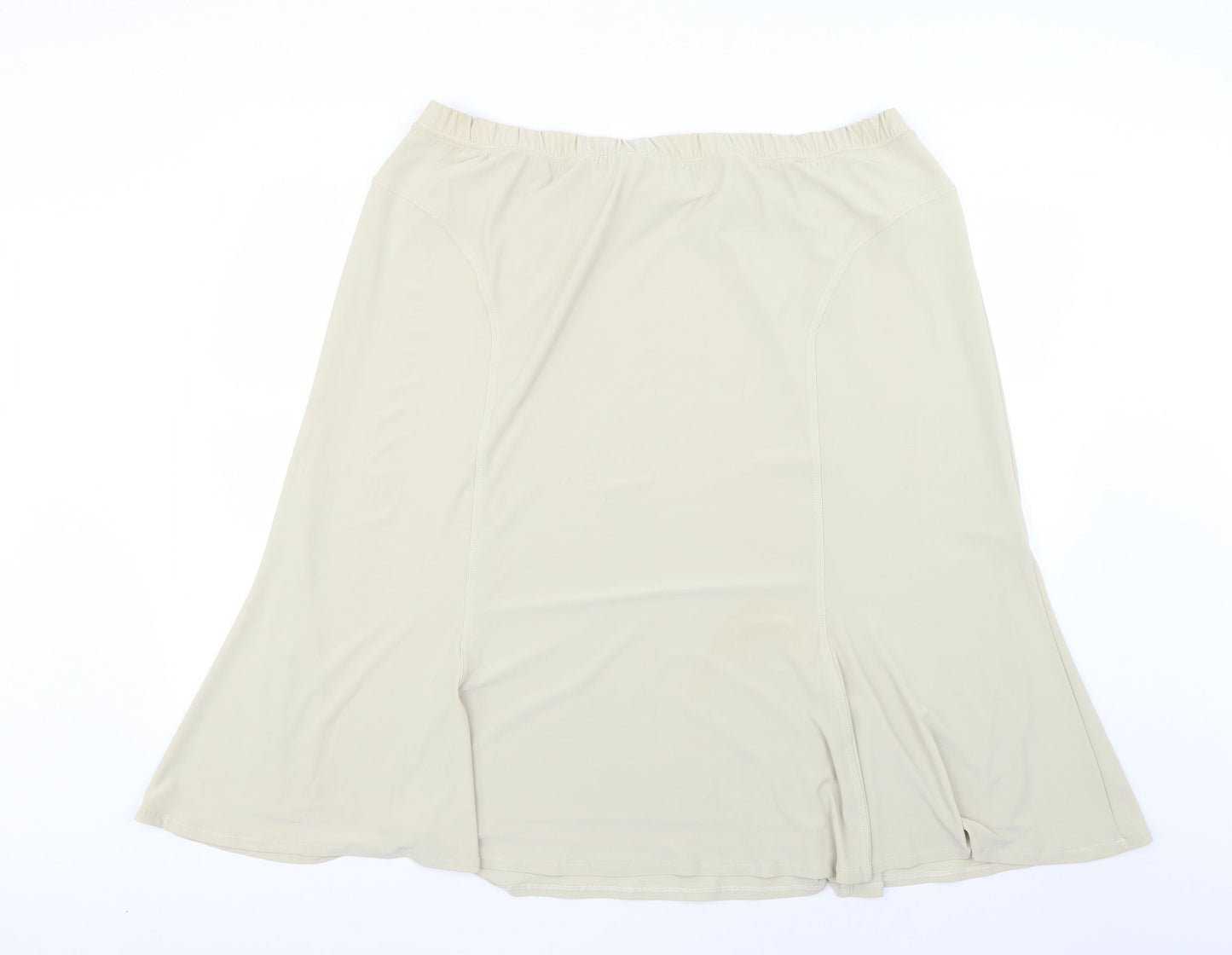 baguar Womens Beige   Flare Skirt Size S
