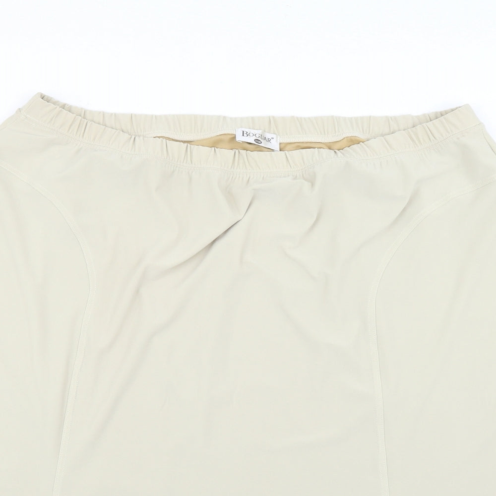 baguar Womens Beige   Flare Skirt Size S