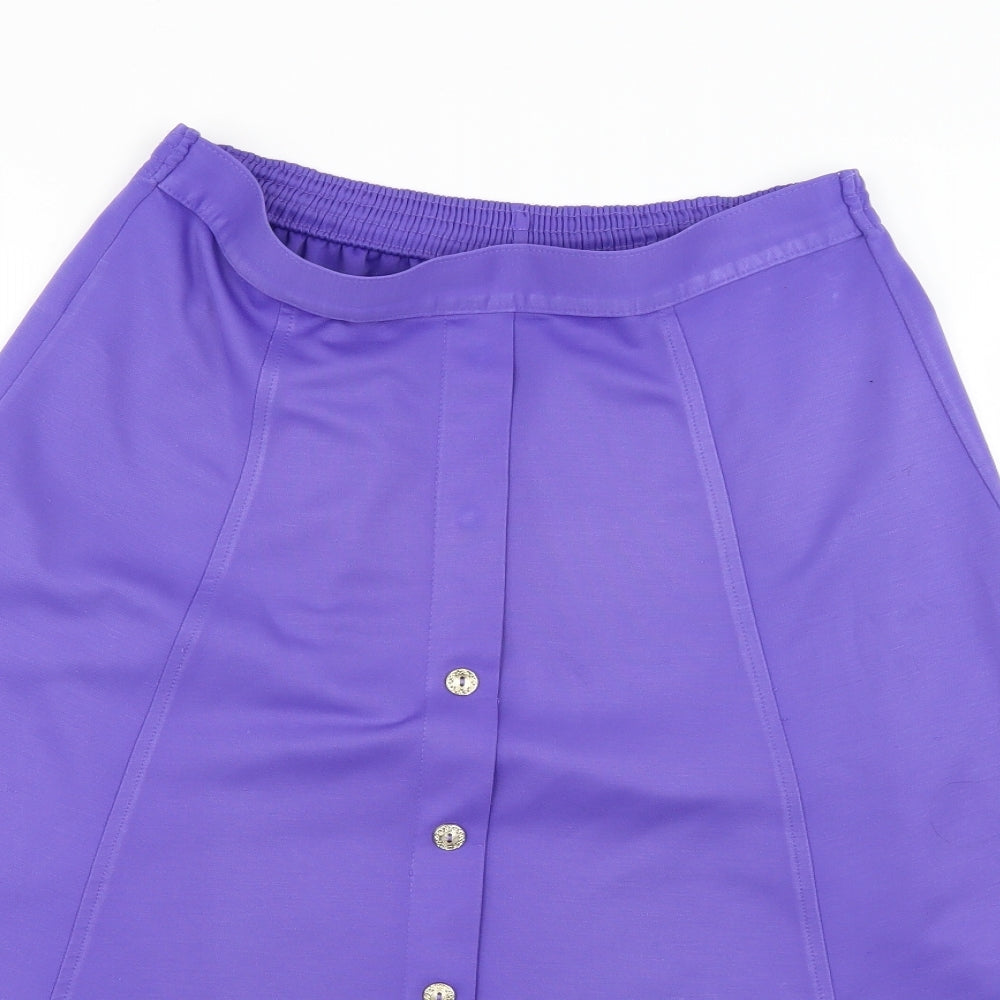 Preworn Womens Purple   Flare Skirt