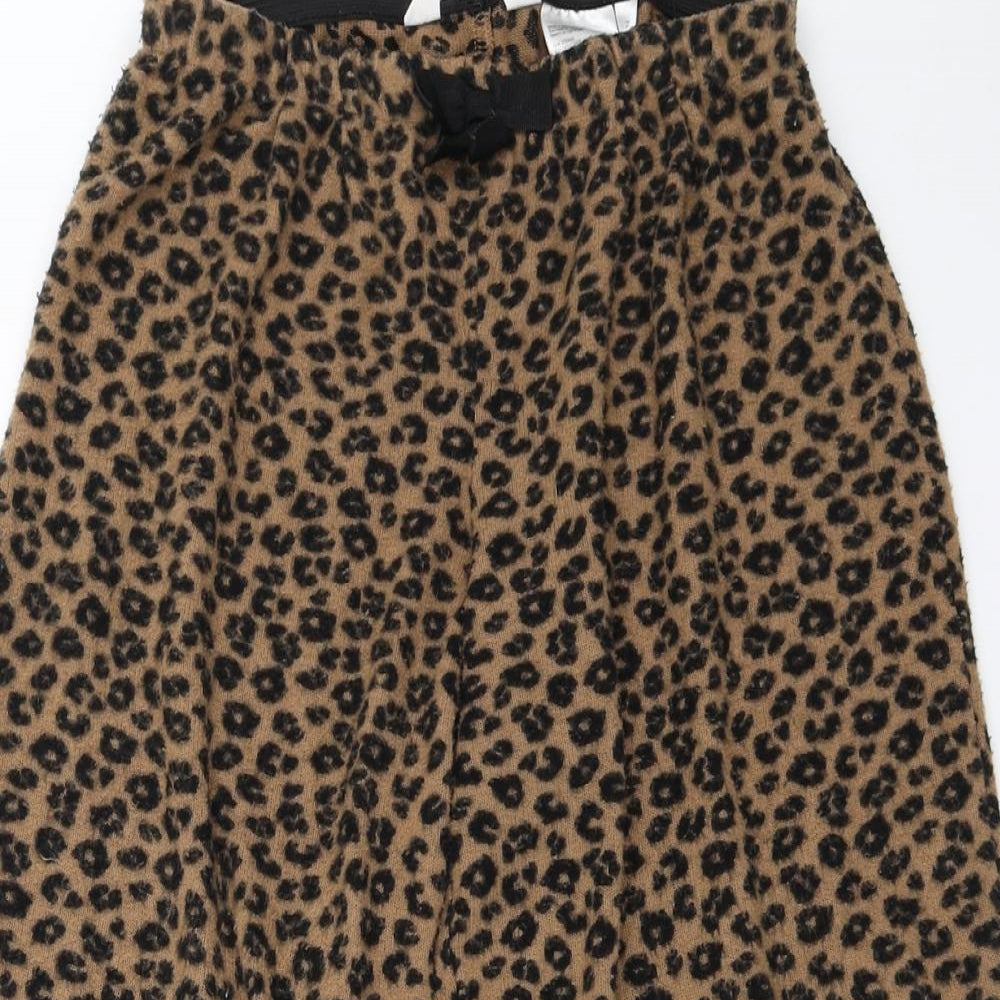 H&M Girls Beige Animal Print  Top Pyjama Pants Size 9-10 Years