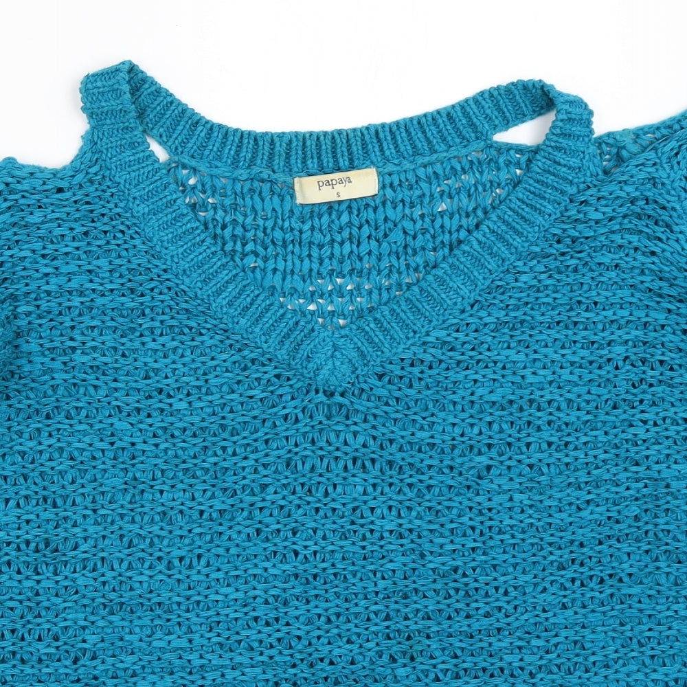 Papaya Womens Blue   Pullover Jumper Size S
