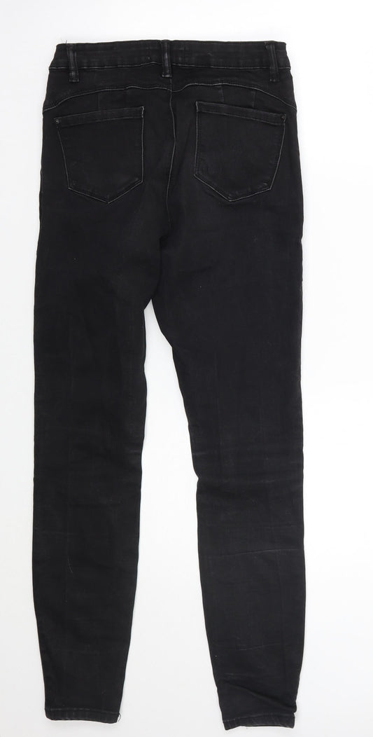 Denim & Co. Womens Black   Skinny Jeans Size 12 L28 in