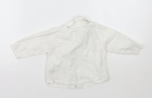 Marks and Spencer Boys White   Basic Button-Up Size 6-9 Months