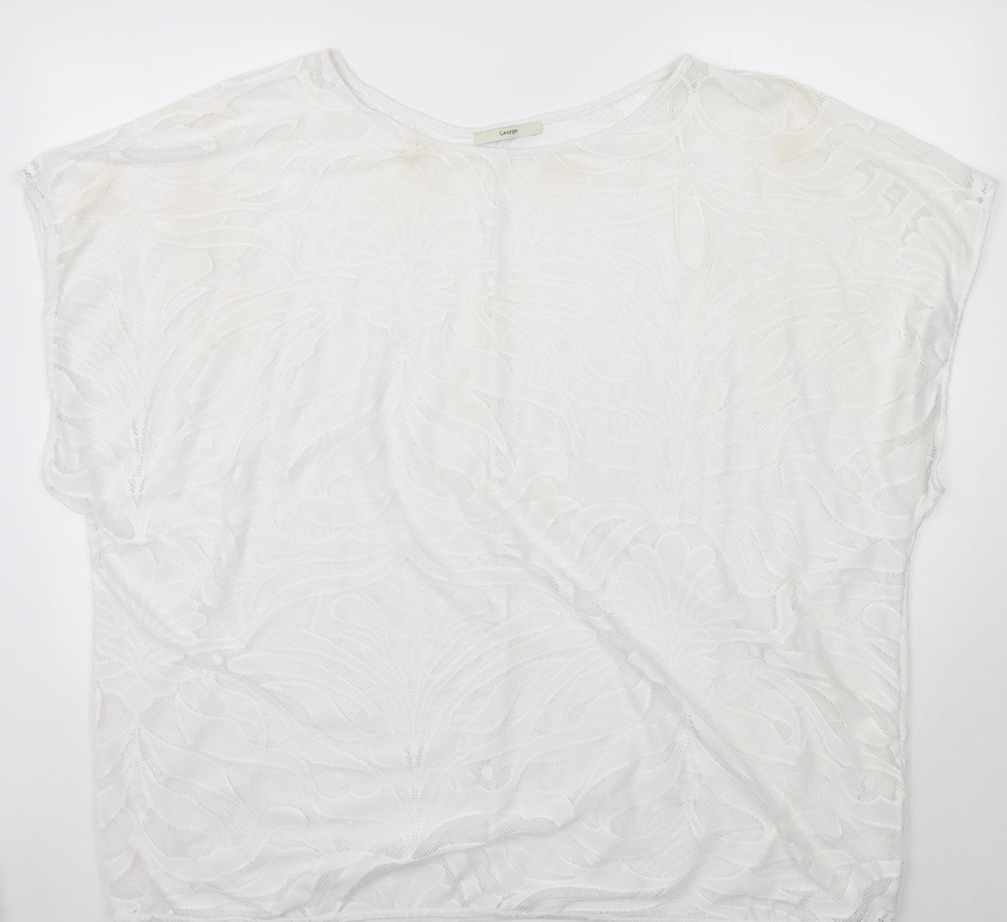 Marks and Spencer Womens White Floral  Basic Blouse Size XL