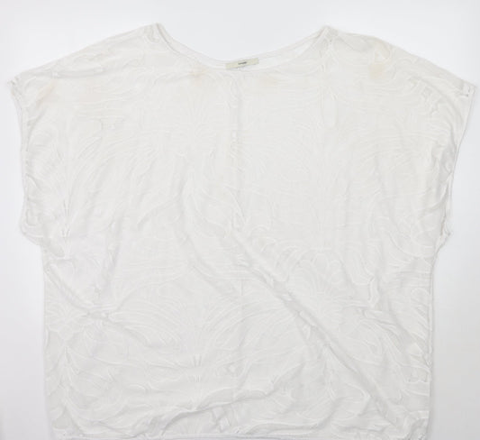Marks and Spencer Womens White Floral  Basic Blouse Size XL
