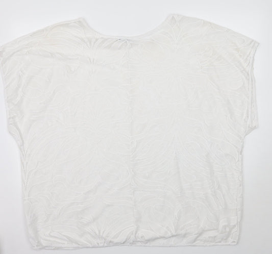 Marks and Spencer Womens White Floral  Basic Blouse Size XL