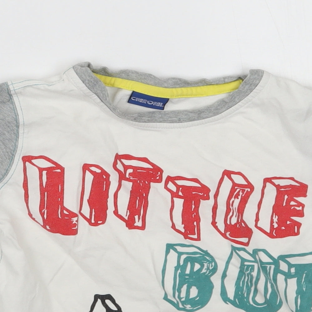 Cherokee Boys White   Basic T-Shirt Size 4-5 Years