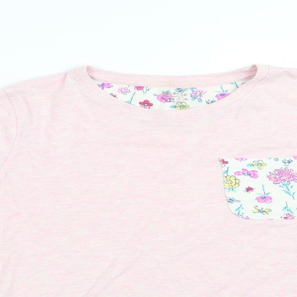 Florence and Fred Girls Pink Floral   Pyjama Top Size 10-11 Years