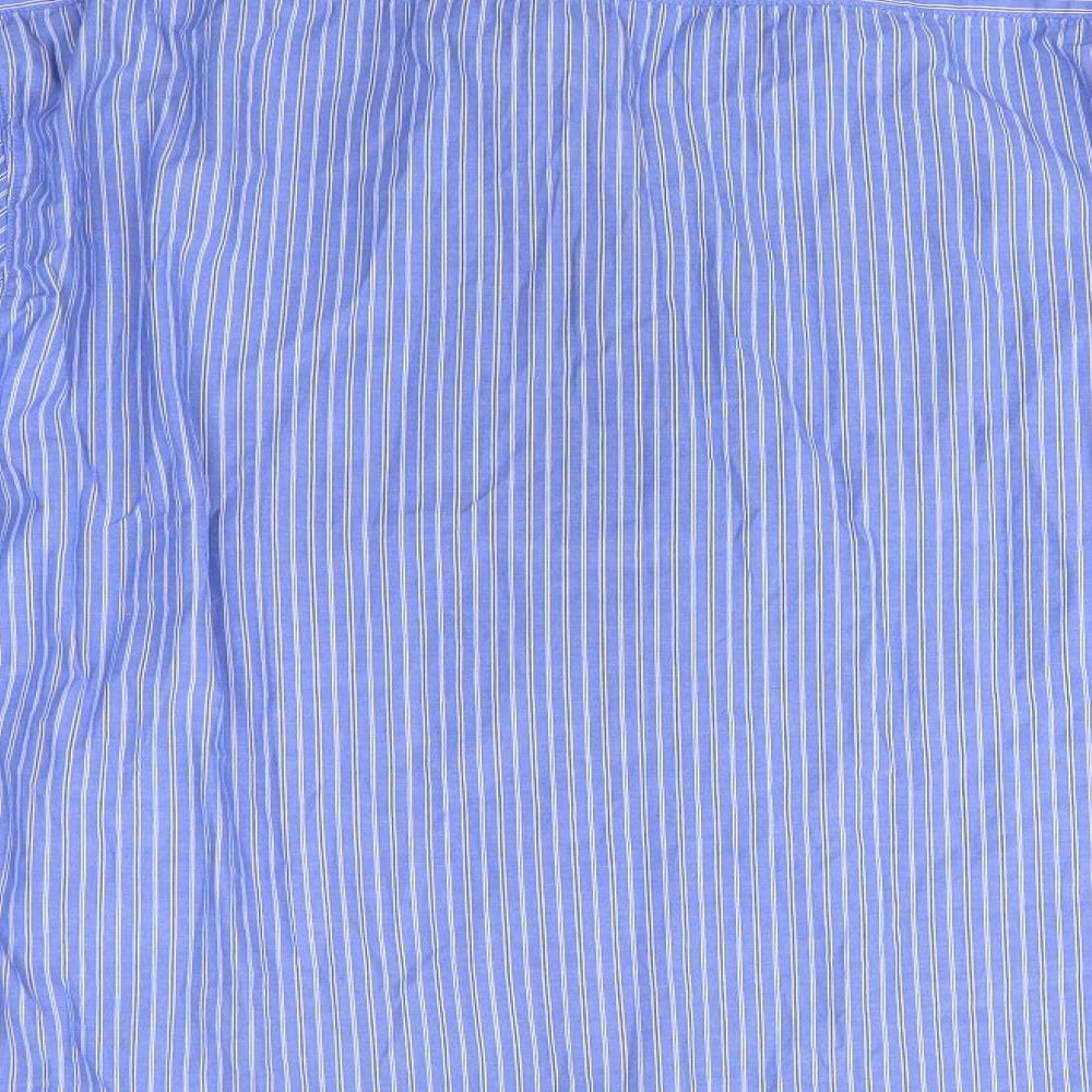 Black Label Mens Blue Striped   Button-Up Size M