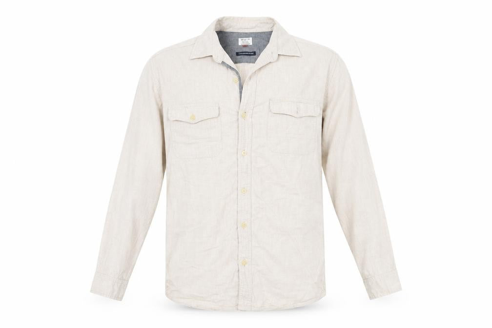 NEXT Mens Beige    Button-Up Size L