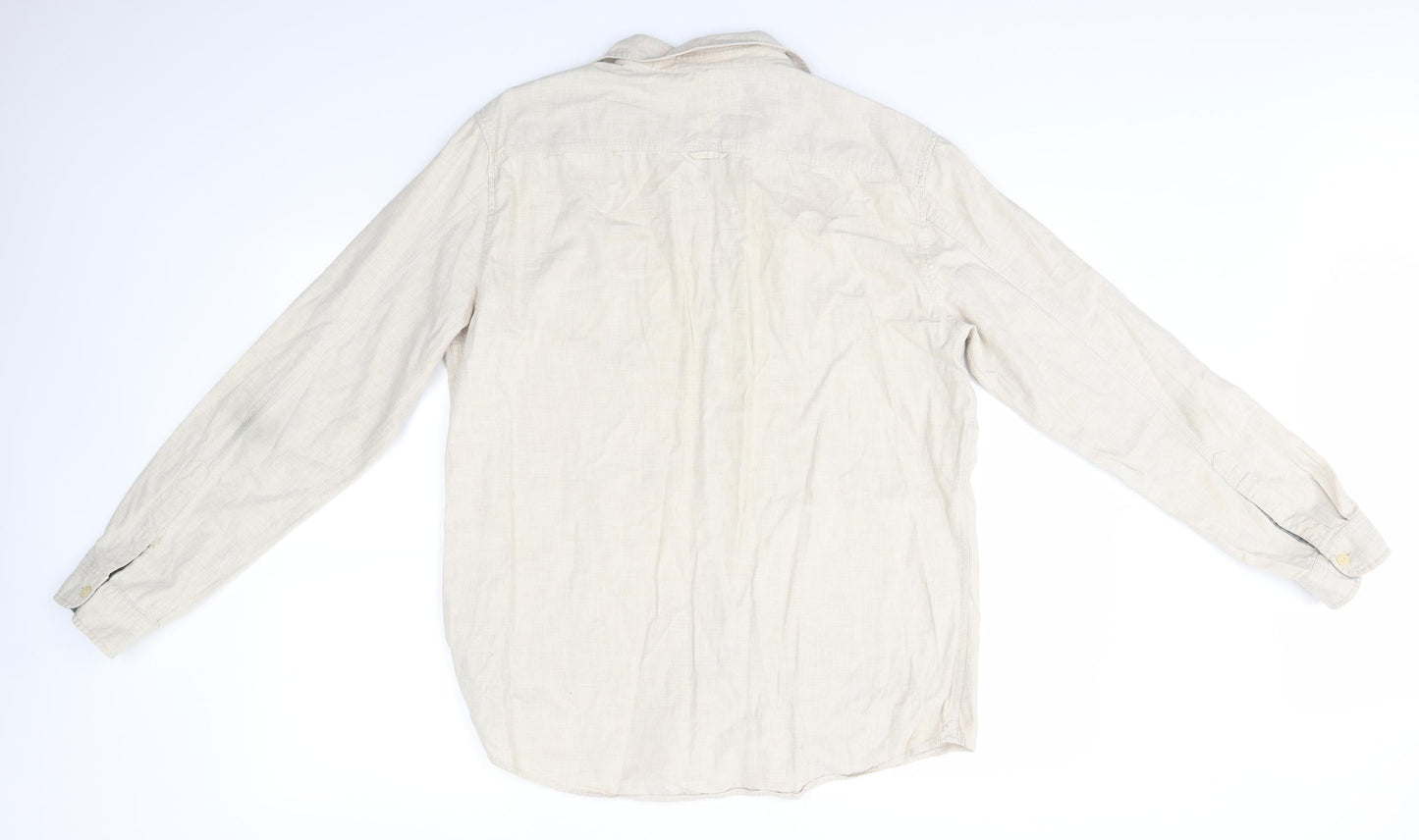NEXT Mens Beige    Button-Up Size L