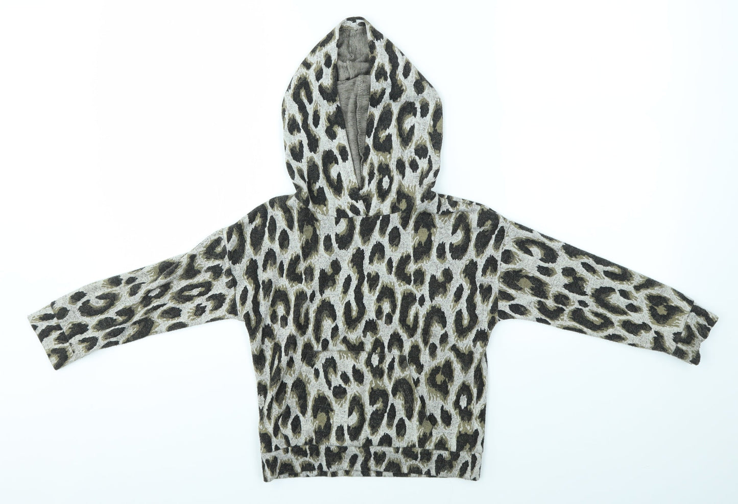 Matalan Girls Multicoloured Animal Print  Pullover Hoodie Size 7 Years