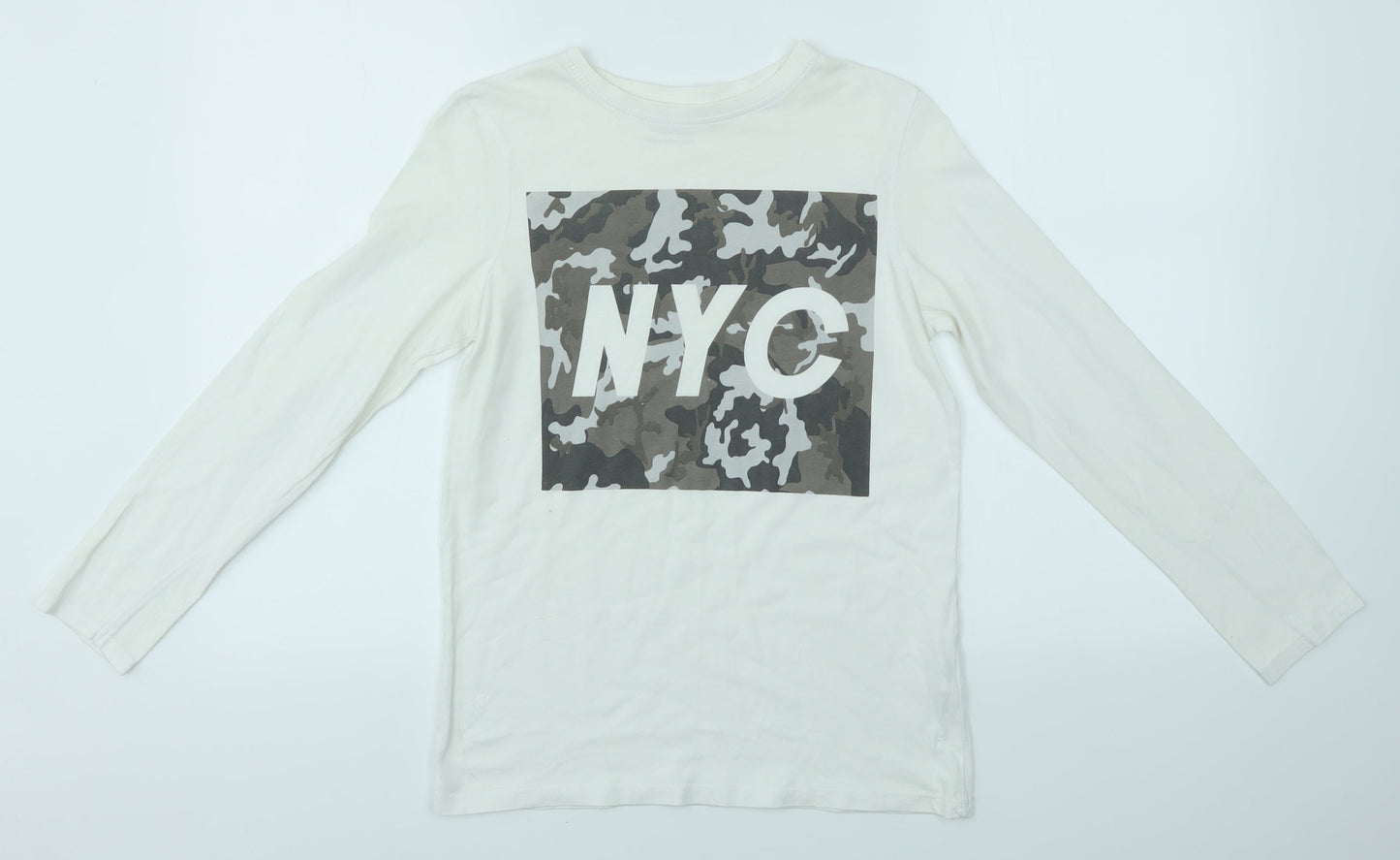 Primark Boys White   Basic T-Shirt Size 11-12 Years  - NYC