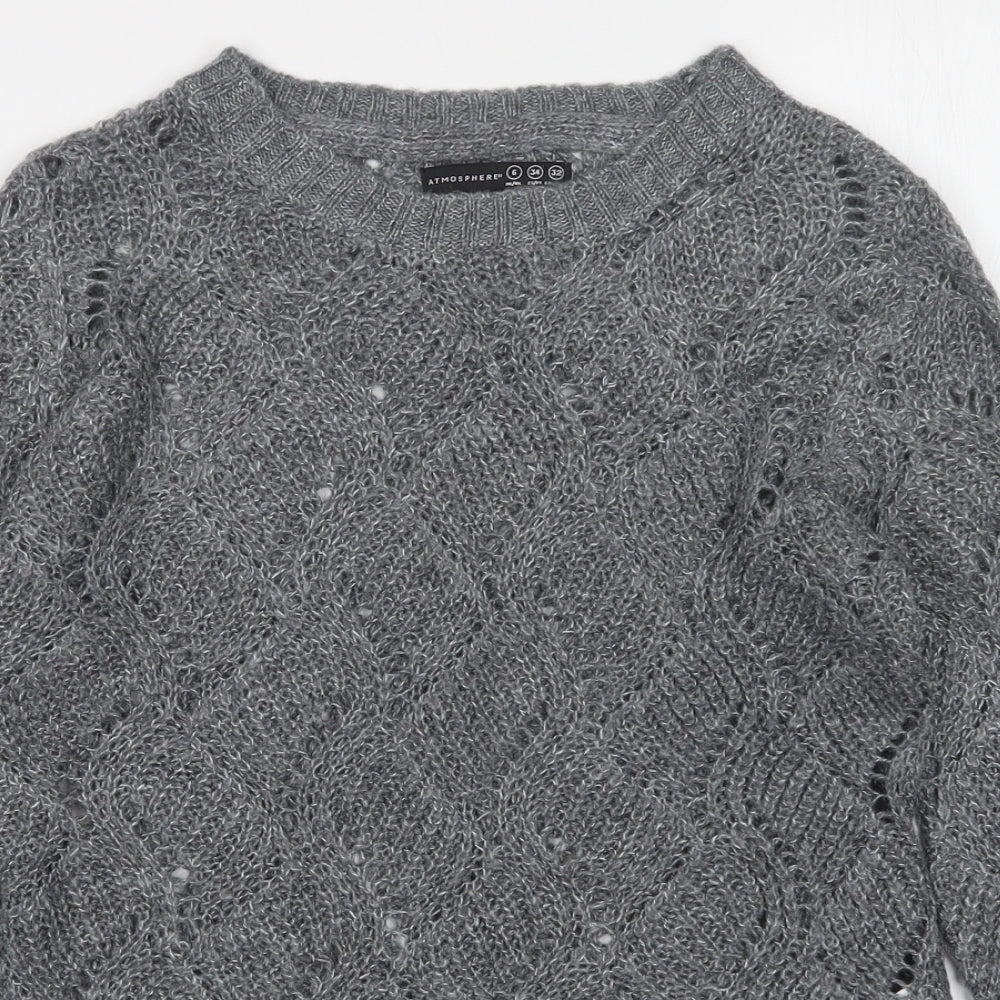 Atmosphere Womens Grey   Pullover Jumper Size 6