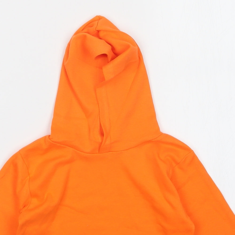 Preworn Boys Orange   Pullover Hoodie Size 2-3 Years