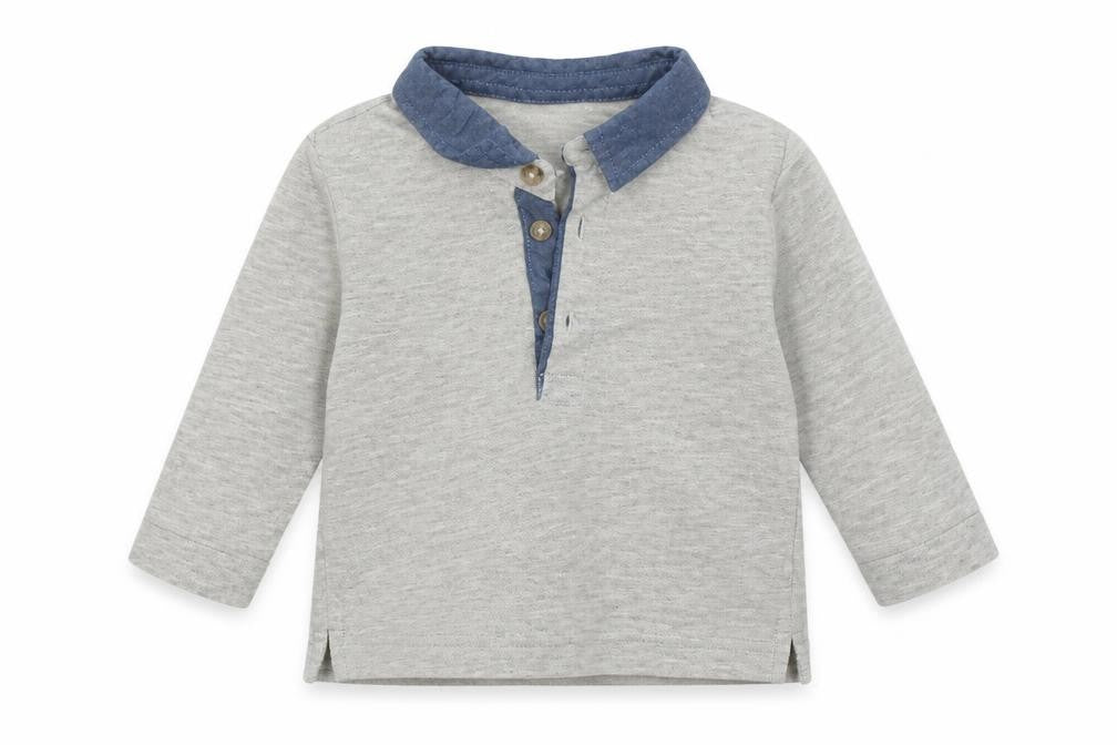 matalan  Boys Grey   Basic Polo Size 6-9 Months