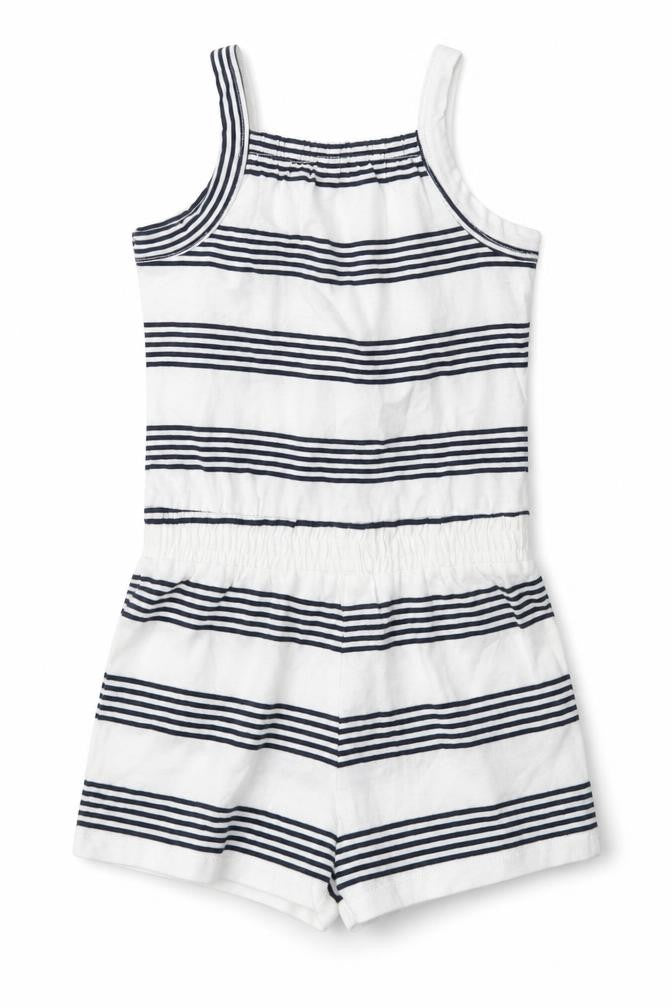 Nutmeg Girls White Striped  Romper One-Piece Size 2-3 Years