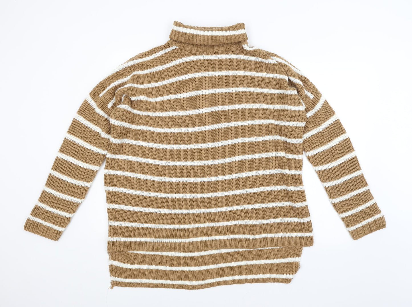 Preworn Womens Brown Striped  Pullover Jumper