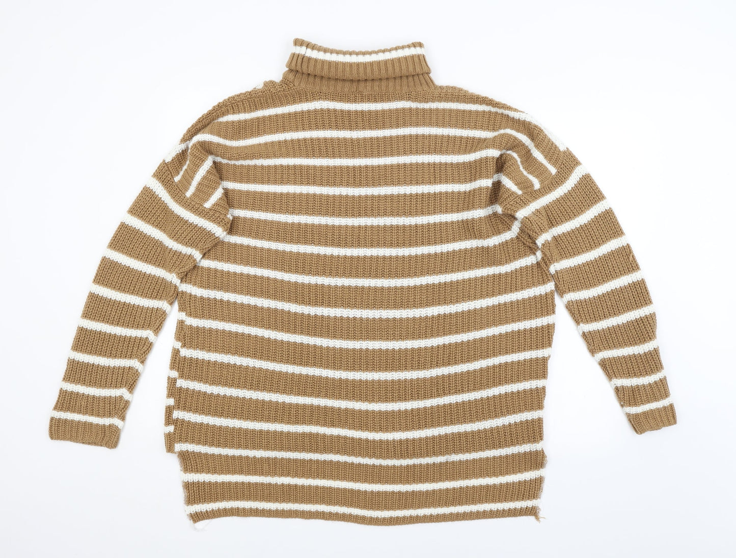 Preworn Womens Brown Striped  Pullover Jumper