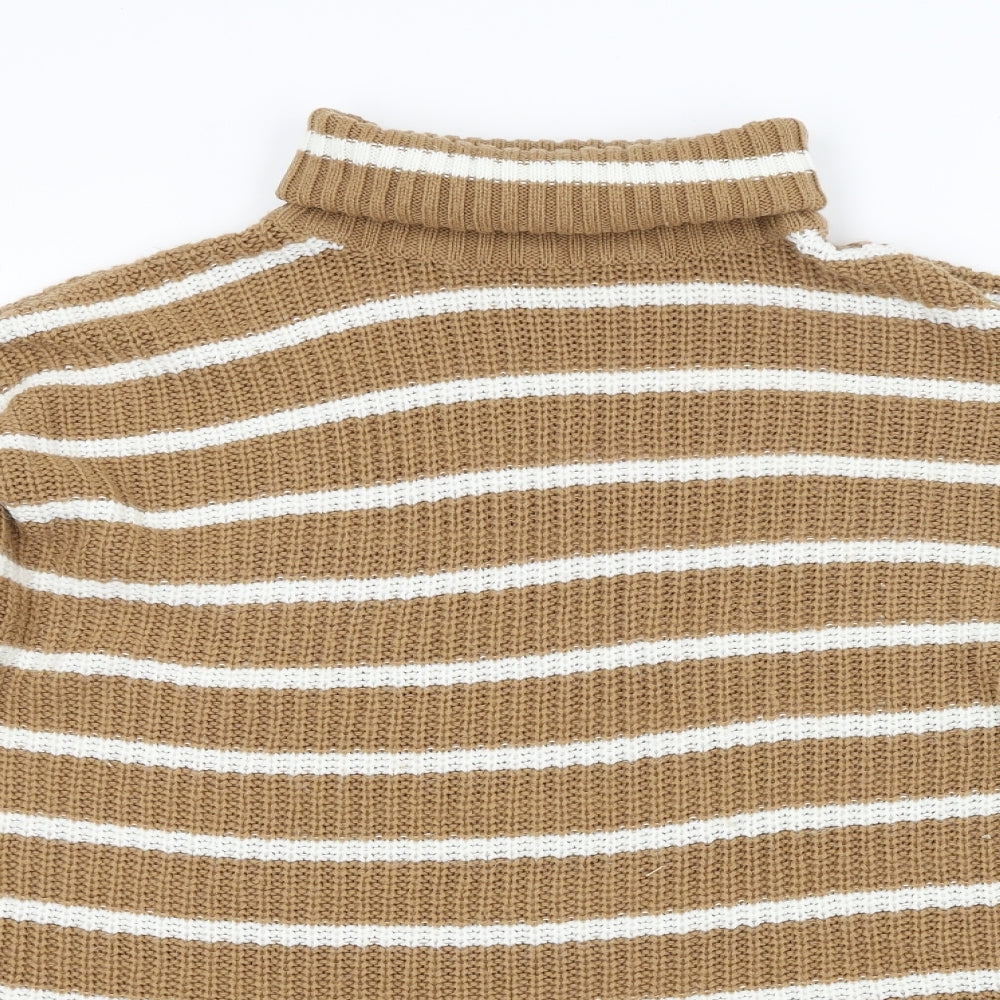 Preworn Womens Brown Striped  Pullover Jumper