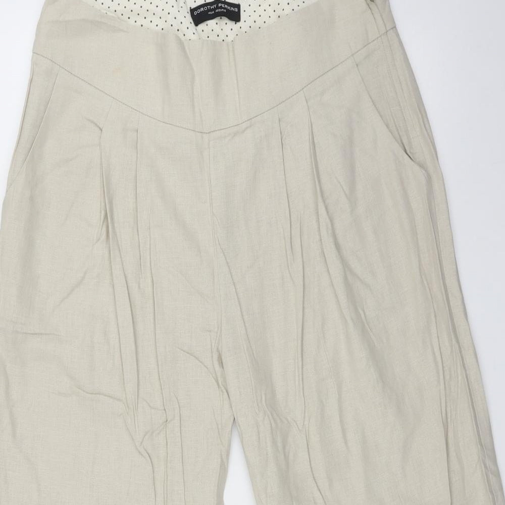 Dorothy Perkins Womens Beige   Trousers  Size 14 L27 in