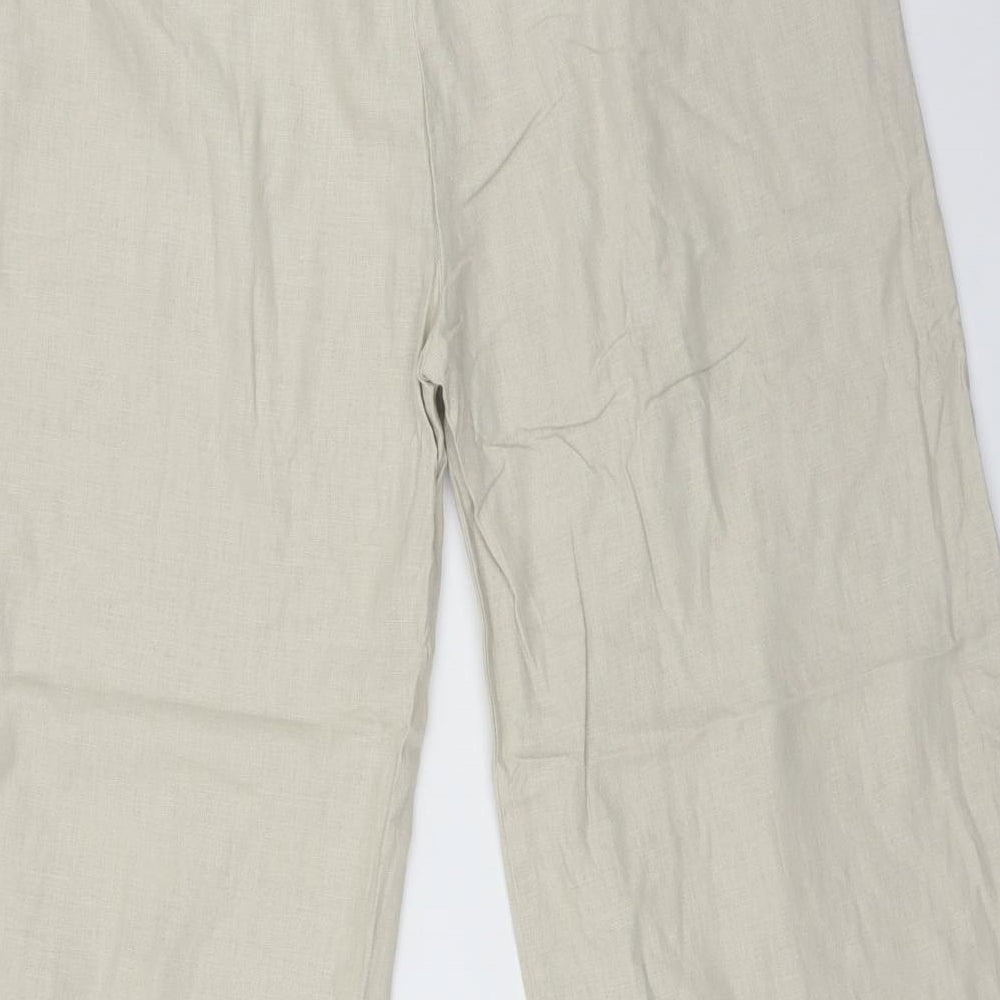 Dorothy Perkins Womens Beige   Trousers  Size 14 L27 in