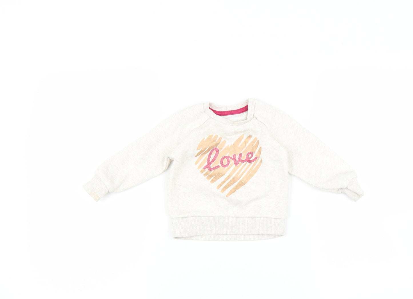 Primark Baby Beige   Pullover Jumper Size 9-12 Months  - Love