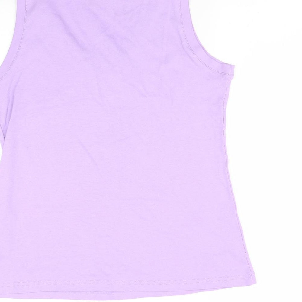 Ella j Womens Purple   Basic T-Shirt Size M