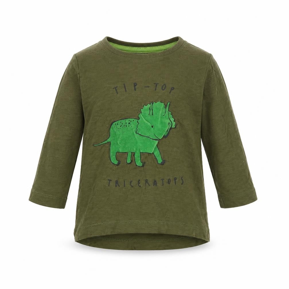 Front view of Next Baby Green Basic T-Shirt, size 6-9, Months