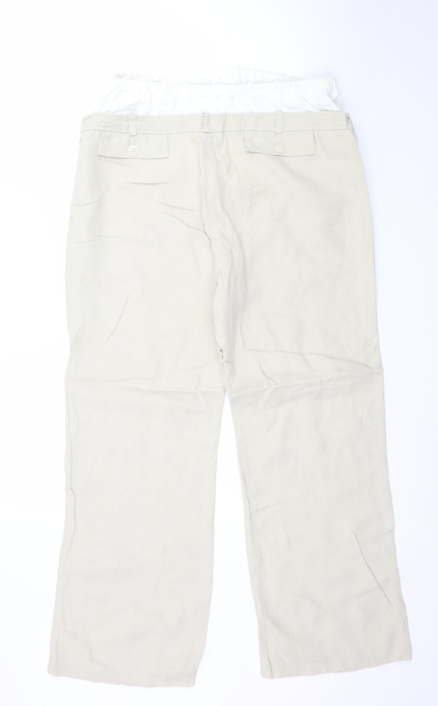 Moda Womens Beige   Trousers  Size 12 L29 in