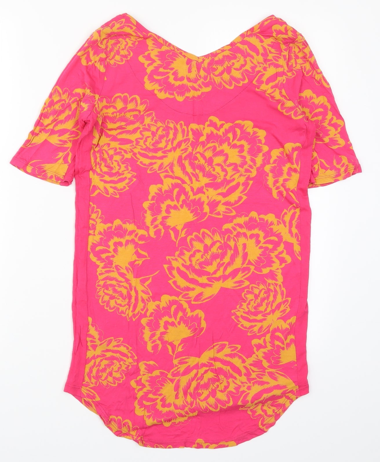 NEXT Womens Pink Floral  Basic T-Shirt Size 6